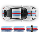 Scratched Martini Style Racing Stripes, for Carrera 1999 - 2021