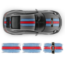 Scratched Martini Style Racing Stripes, for Carrera 1999 - 2021