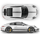 Scratched THIN Martini Racing stripes kit, for Porsche Carrera / Cayman / Boxster