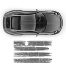 Scratched THIN Martini Racing stripes kit, for Porsche Carrera / Cayman / Boxster