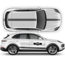Thin Martini Style Racing Stripes Set, for Porsche Cayenne