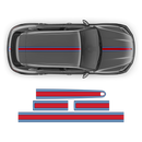 Thin Martini Style Racing Stripes Set, for Porsche Cayenne