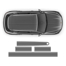 Thin Martini Style Racing Stripes Set, for Porsche Cayenne