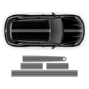 Thin Martini Style Racing Stripes Set, for Porsche Cayenne