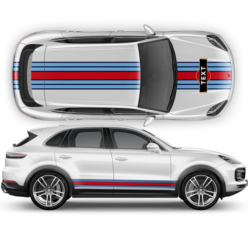 Martini Style Racing Stripes, for Cayenne / Macan