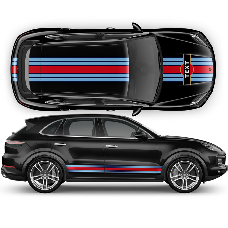 Martini Style Racing Stripes, for Cayenne / Macan