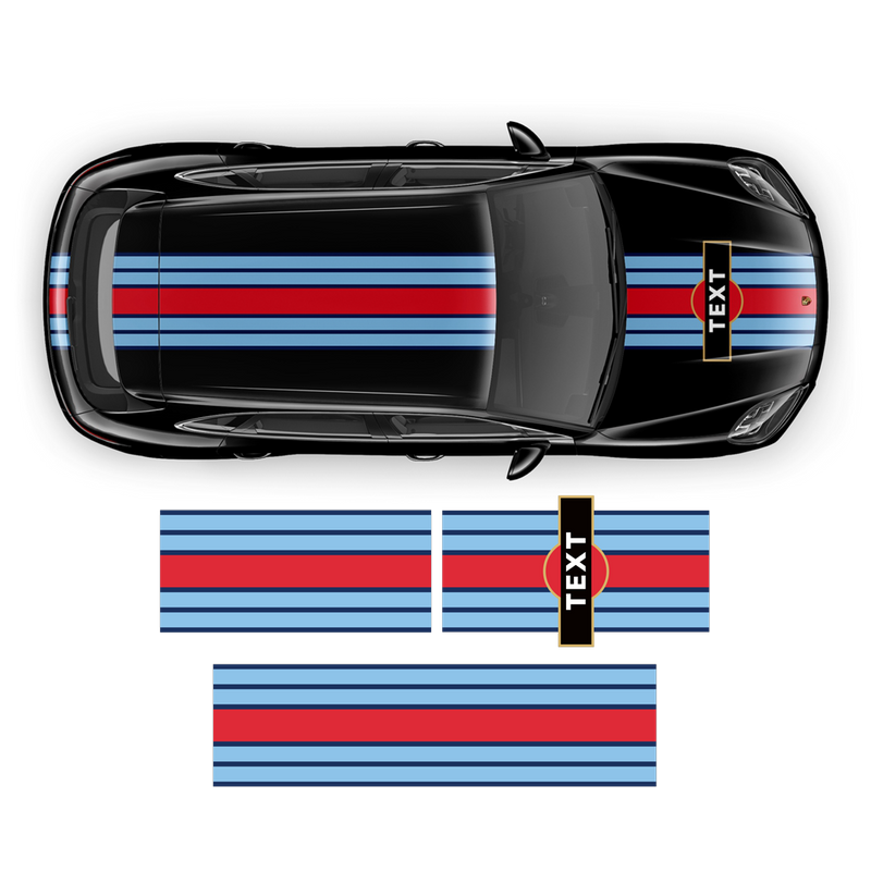 Martini Style Racing Stripes, for Cayenne / Macan