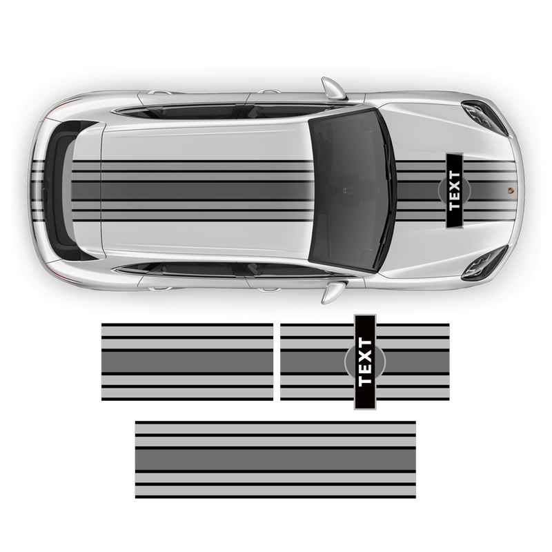 Martini Style Racing Stripes, for Cayenne / Macan