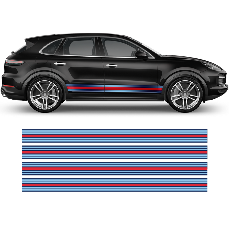 Martini Style Racing Stripes, for Cayenne / Macan