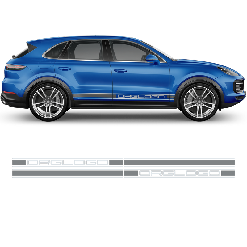 Racing Decals Set in Two Colors, for Porsche Cayenne / Macan