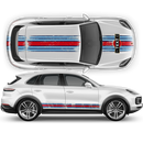 Martini Style Scratched Racing Stripes, for Cayenne / Macan