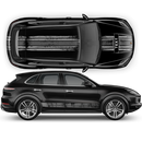 Martini Style Scratched Racing Stripes, for Cayenne / Macan