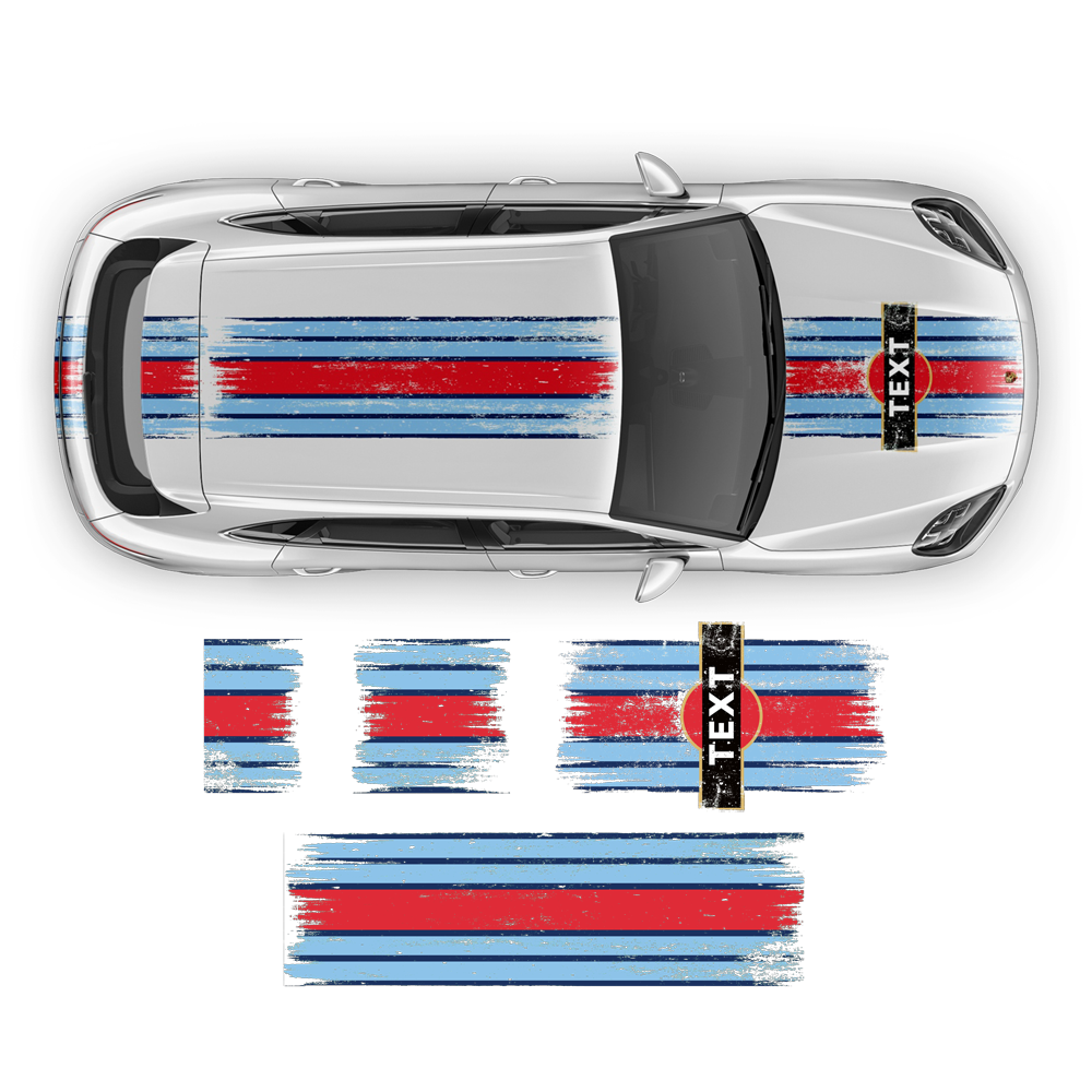 Bonnet Martini Racing Stripes Compatible Porsche Stickers Bonnet Le Bonnet Martini Racing Stripes Compatible Porsche Stickers Bonnet Le