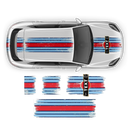 Martini Style Scratched Racing Stripes, for Cayenne / Macan