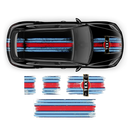 Martini Style Scratched Racing Stripes, for Cayenne / Macan