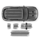 Martini Style Scratched Racing Stripes, for Cayenne / Macan