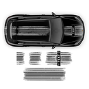 Martini Style Scratched Racing Stripes, for Cayenne / Macan