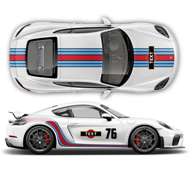 Curved Martini Decals set, for Cayman