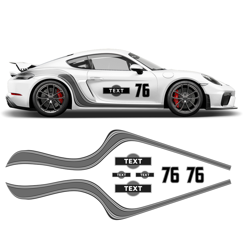 Curved Martini Decals set, for Cayman