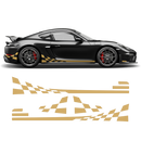 Checkered Side Graphic Design, for Porsche Cayman / Boxster