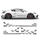Checkered Side Graphic Design, for Porsche Cayman / Boxster
