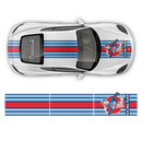 Martini Style Pin Up Girl Racing stripes, for Porsche Cayman / Boxster