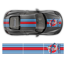 Martini Style Pin Up Girl Racing stripes, for Porsche Cayman / Boxster
