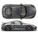 Martini Style THIN Racing stripes LOGO, for Porsche Carrera / Cayman / Boxster