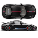 Martini Style THIN Racing stripes LOGO, for Porsche Carrera / Cayman / Boxster