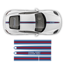 Martini Style THIN Racing stripes LOGO, for Porsche Carrera / Cayman / Boxster