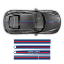 Martini Style THIN Racing stripes LOGO, for Porsche Carrera / Cayman / Boxster