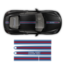 Martini Style THIN Racing stripes LOGO, for Porsche Carrera / Cayman / Boxster