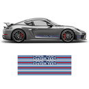 Martini Style THIN Racing stripes LOGO, for Porsche Carrera / Cayman / Boxster