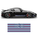 Martini Style THIN Racing stripes LOGO, for Porsche Carrera / Cayman / Boxster