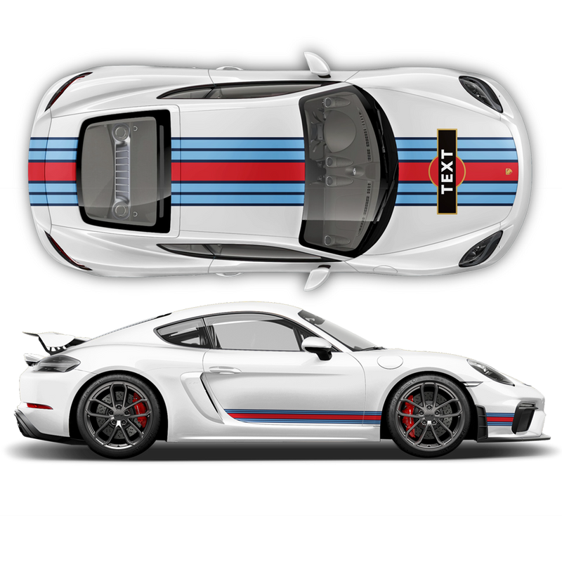 Martini Style Racing stripes, for Cayman / Boxster