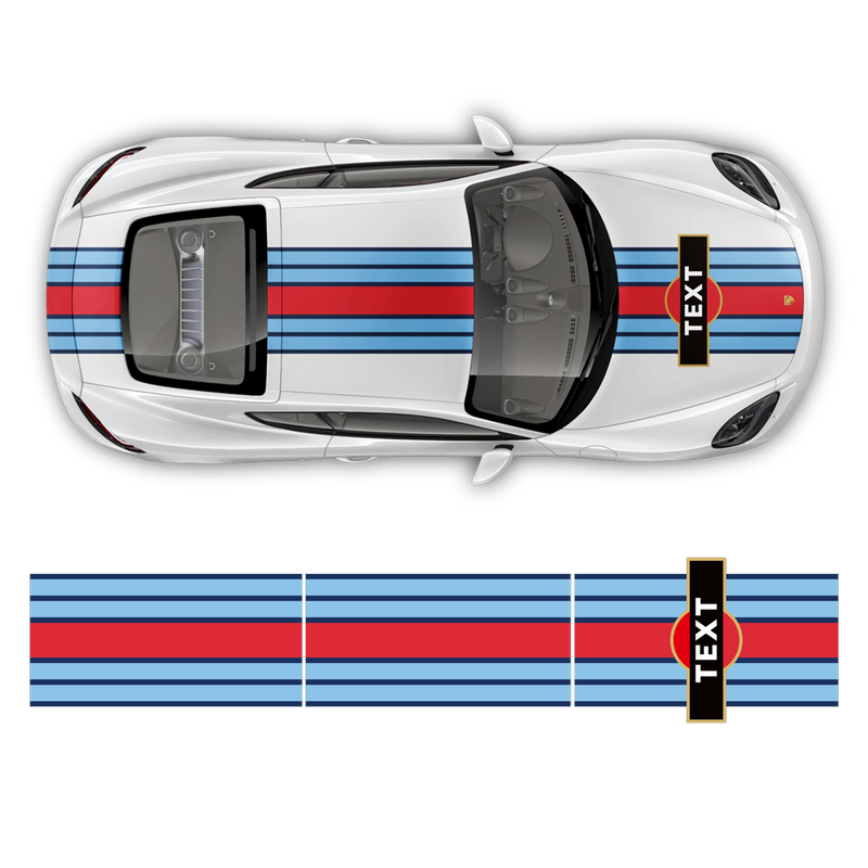 Martini Style Racing stripes, for Cayman / Boxster