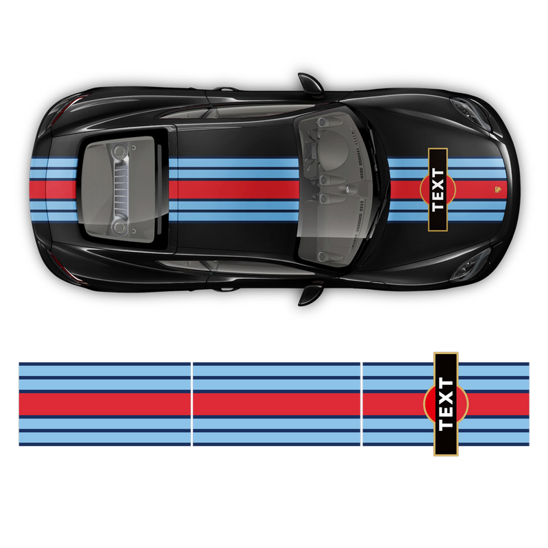 Martini Style Racing stripes, for Cayman / Boxster