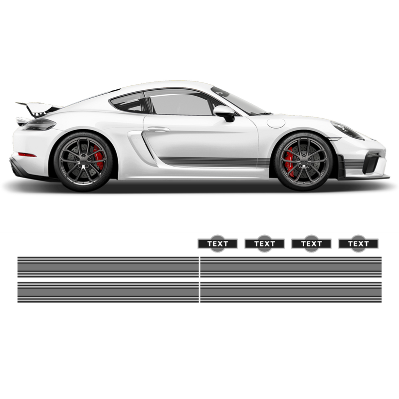Martini Style Racing stripes, for Cayman / Boxster