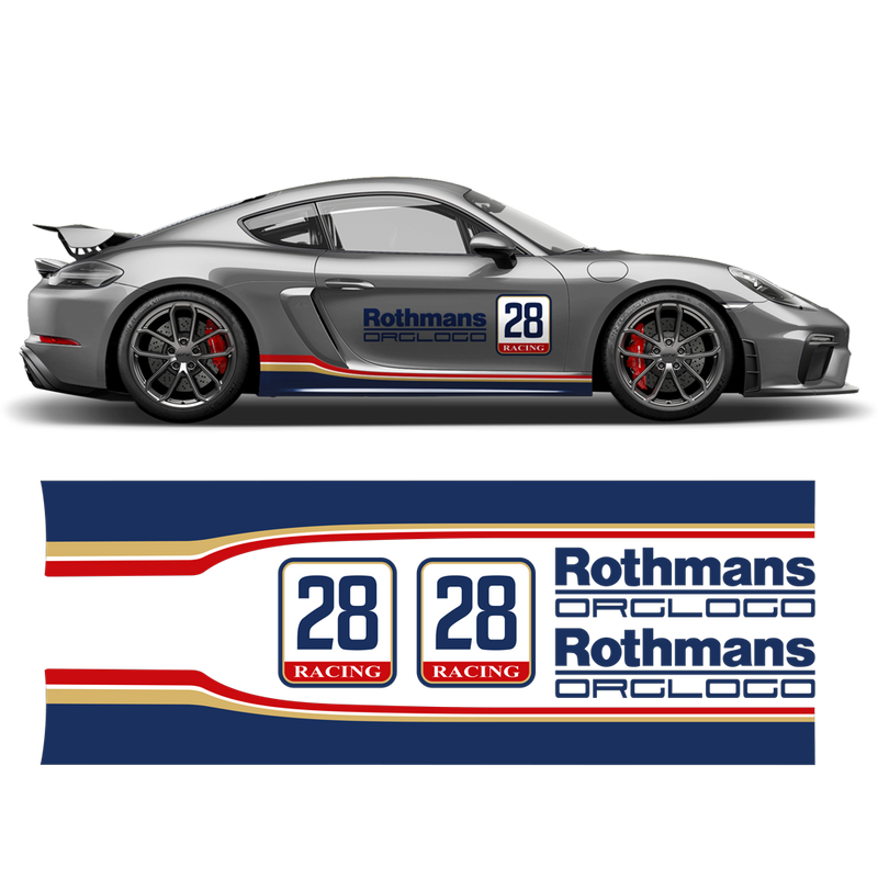 Dub Customs Rothmans Rothmans Design Racing Stripes set, Cayman / Boxster