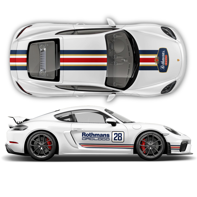 Rothmans Racing Stripes set, Cayman / Boxster