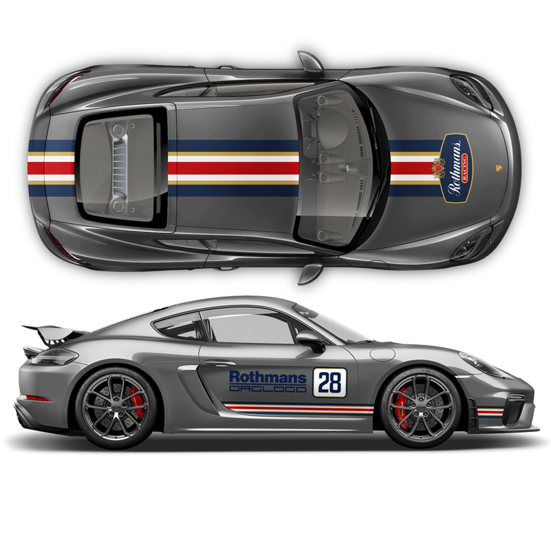 Rothmans Racing Stripes set, Cayman / Boxster