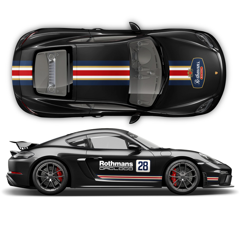 Rothmans Racing Stripes set, Cayman / Boxster