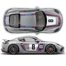 RETRO STYLE MARTINI RACING STRIPES SET, for CAYMAN 2005 - 2021