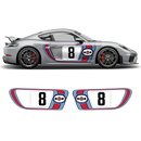 RETRO STYLE MARTINI RACING STRIPES SET, for CAYMAN 2005 - 2021