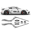 Scratched Curved Martini Side Stripes Graphic, for Cayman / Spyder