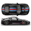 Scratched Martini Style Racing Stripes, for Cayman / Boxster