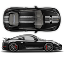 Scratched Martini Style Racing Stripes, for Cayman / Boxster