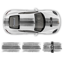 Scratched Martini Style Racing Stripes, for Cayman / Boxster