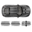Scratched Martini Style Racing Stripes, for Cayman / Boxster