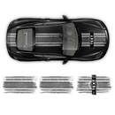 Scratched Martini Style Racing Stripes, for Cayman / Boxster